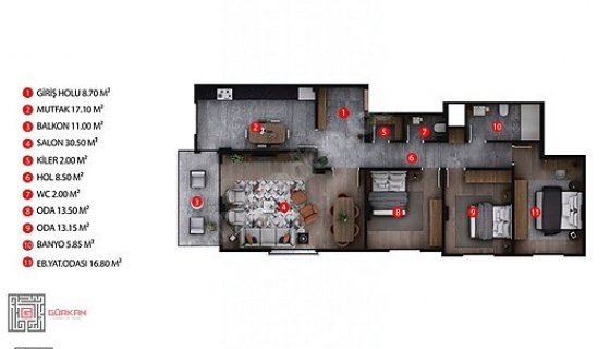 3+1 DAİRE CUMHURİYET SİTESİ